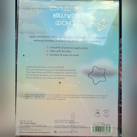 Creme Hollywood Vision Brush Set - Gold and White - Picture 2 of 2